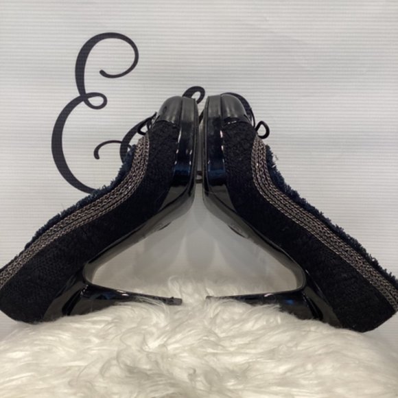 Chanel Platform Tweed Sz 39.5 Shoe - Picture 5 of 6